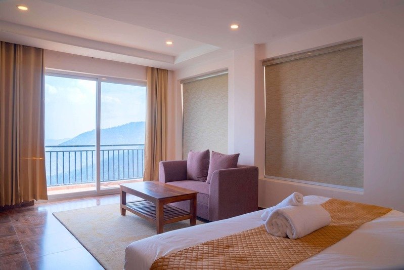 Superior Room at Hardys Retreat — premium Chail room booking with balcony and valley view